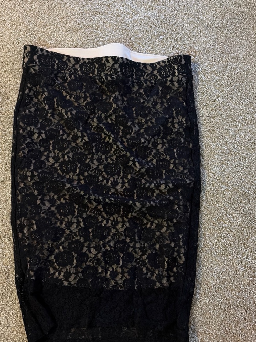 Classic Black Lace Pencil Skirt - Feminine Silhouette
